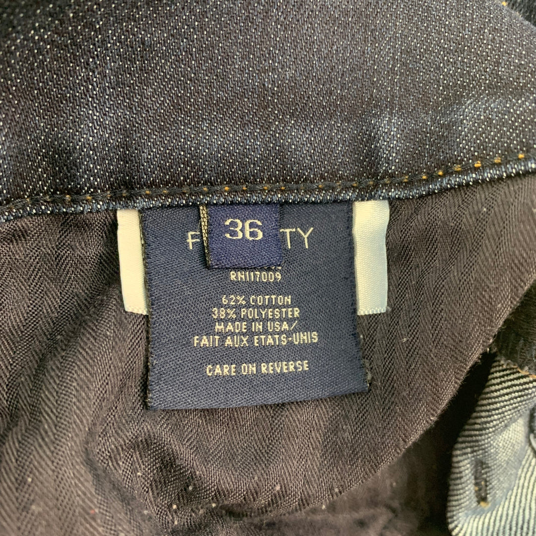 FIDELITY Size 36 Blue Cotton / Polyester Straight Jeans