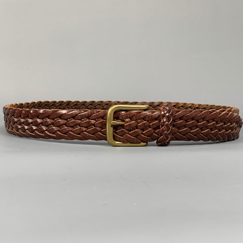 POLO by RALPH LAUREN Size 36 Brown Woven Leather Belt