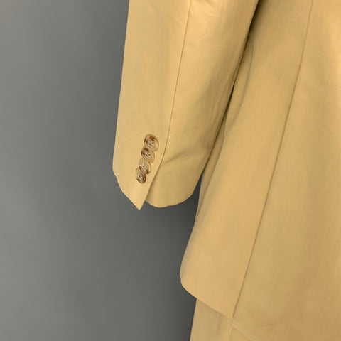 POLO by RALPH LAUREN Size 46 Beige Cotton Notch Lapel Suit