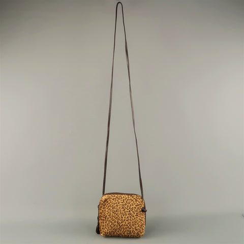 BOTTEGA VENETA Leopard Pony Hair Mini Cross Body Handbag