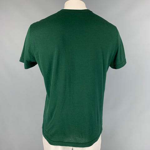 DOLCE & GABBANA Size M Forest Green Cotton Crew-Neck T-shirt