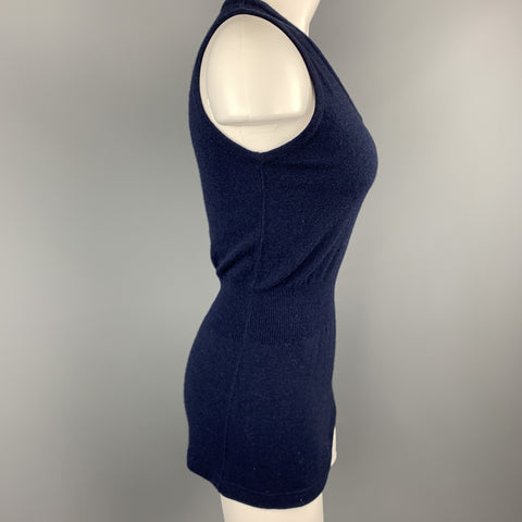 COMME des GARCONS Size M Navy Wool / Nylon Knit Tank Top