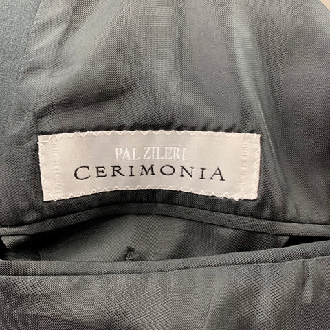 PAL ZILERI Cerimonia Size 40 Black Virgin Wool Shawl Collar Tuxedo