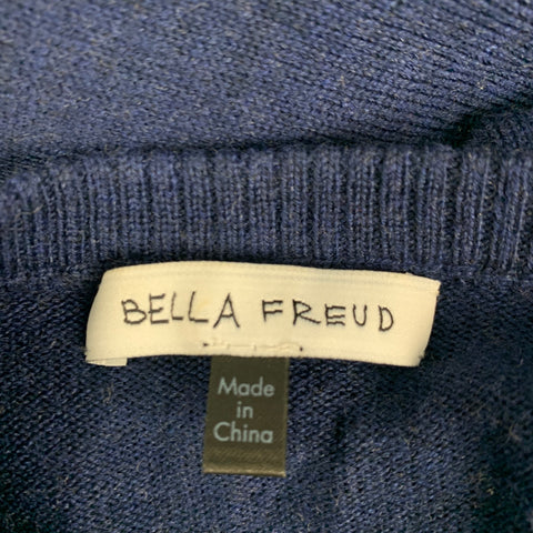BELLA FREUD Size M Navy Multi-Color Knit 1970 Sweater