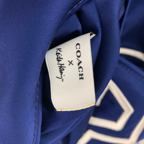 COACH x Keith Haring Size XL Navy Taupe Embroidery Bomber Jacket