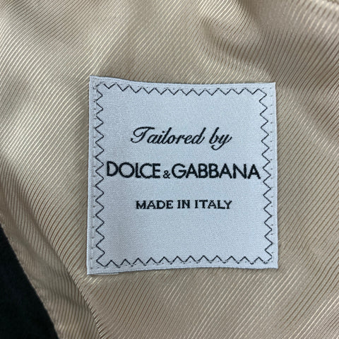 DOLCE & GABBANA Size 40 Charcoal Black Mixed Fabrics Sport Coat
