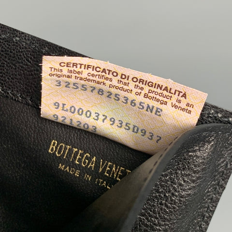 Vintage BOTTEGA VENETA Black Woven Leather Wallet