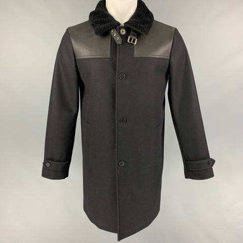 THE KOOPLES Size S Black Wool Polyamide Coat