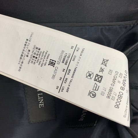 EMPORIO ARMANI Size 44 Navy Wool Tuxedo Sport Coat