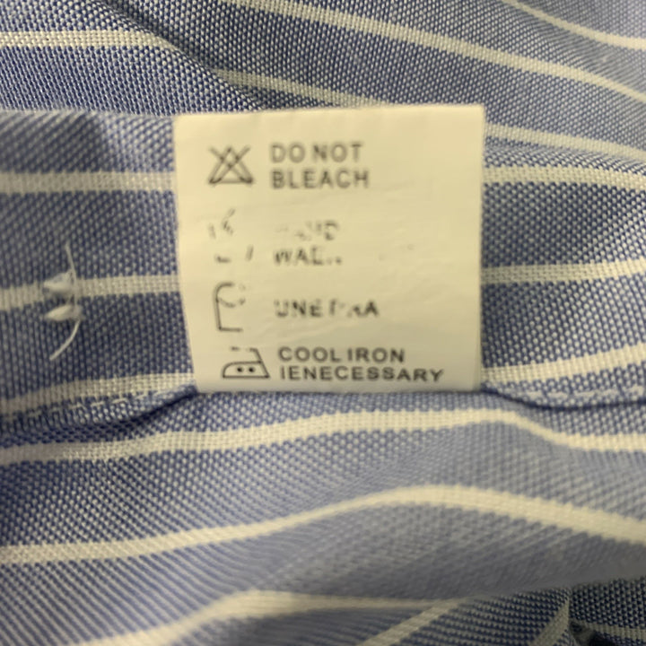 PAUL SMITH Size XL Blue White Stripe Cotton Button Down Long Sleeve Shirt
