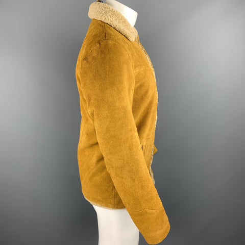 LEVI'S VINTAGE CLOTHING Size XS Tan Suede Shearling Snaps Jacket
