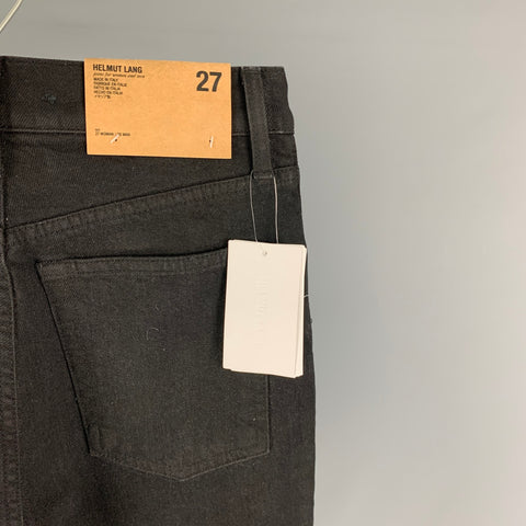 HELMUT LANG Size 27 Black Cotton Femme Hi Spikes Jeans
