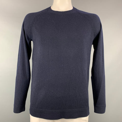 THEORY Eclipse Size L Navy Cashmere Crew-Neck Sweater