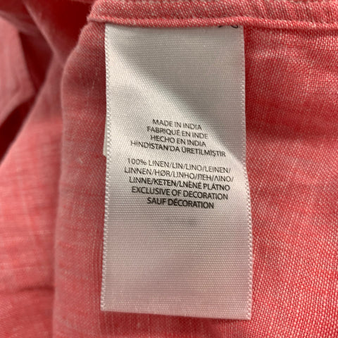 POLO by RALPH LAUREN Size S Orange Linen Long Sleeve Shirt