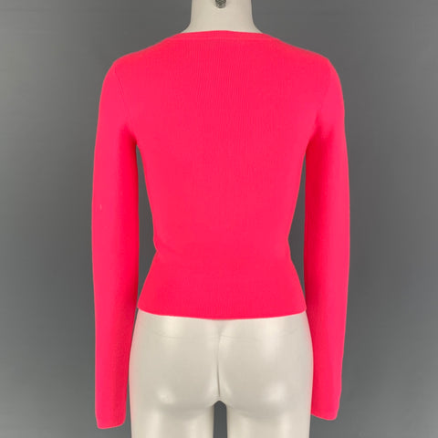 ALICE + OLIVIA Size S Pink Polyester Blend Long Sleeve Pullover
