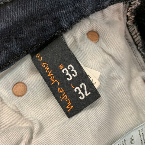 NUDIE JEANS Size 33 Navy Cotton Skinny Jeans