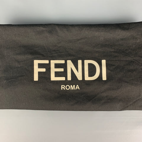 FENDI Black Leather 7VA400 Tote Briefcase Bag