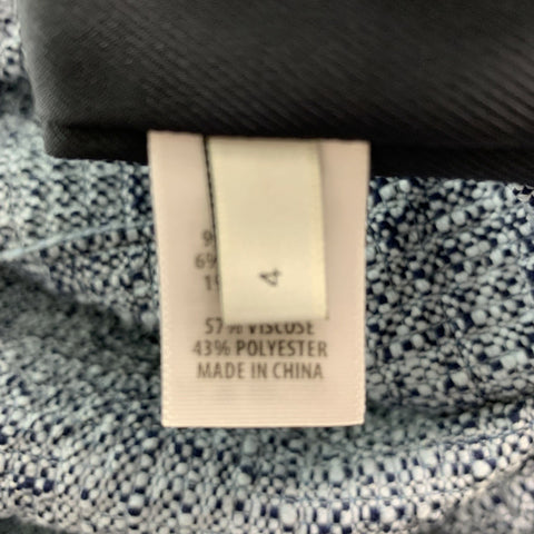 ST. JOHN Size S Blue Navy Cotton Blend Sleeveless Below Knee Outfits