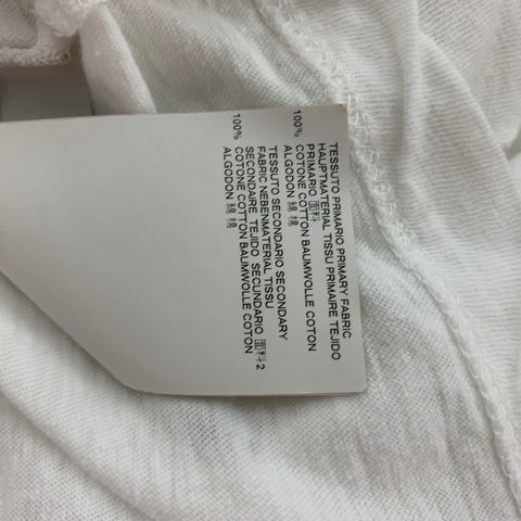 DSQUARED2 Size XL White Summer Graphic Cotton T-shirt