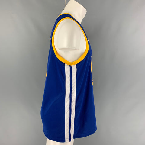 Camiseta NIKE Warriors de poliéster azul y amarillo talla L