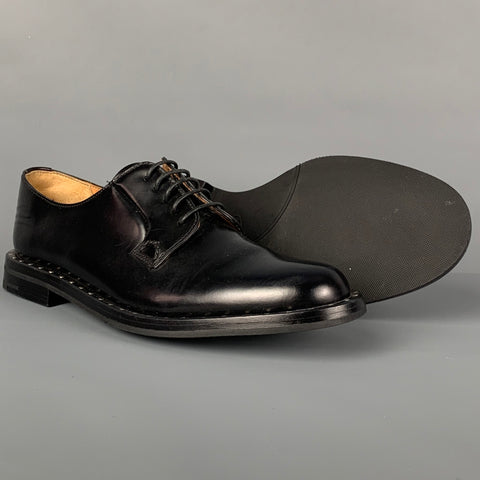 CHURCH'S Size 6 Black Wingtip Rebecca Lace Up Shoes