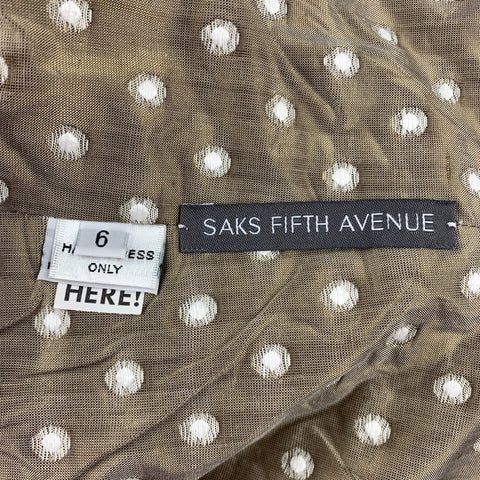 BILL BLASS for SAKS FIFTH AVENUE Size 6 Beige Textured Cropped Open Front Jacket