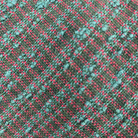 HERMES Textured Olive Silk / Wool Tie