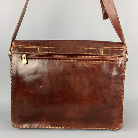 Sac messager en cuir cognac MANUFACTUS