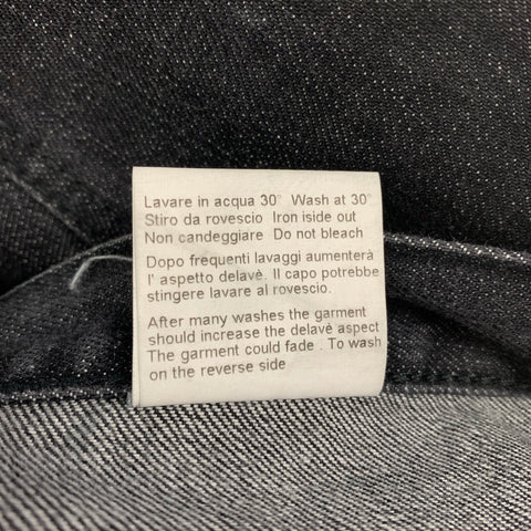 NEIL BARRETT Size 36 Charcoal Stitched Cotton Large Pockets Jeans