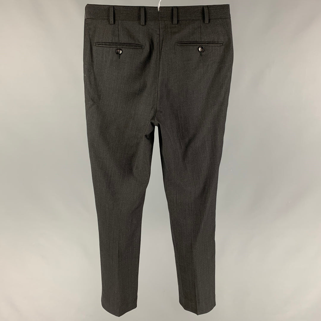 SUITSUPPLY Size 28 Grey Wool Flat Front Dress Pants