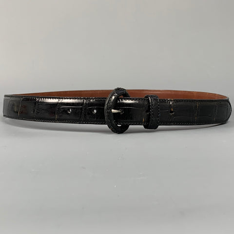 POLO by RALPH LAUREN Size 34 Black Alligator Belt