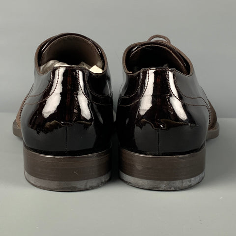 DSQUARED2 Chaussures à lacets en velours à bout d'aile marron en matériaux mélangés taille 9
