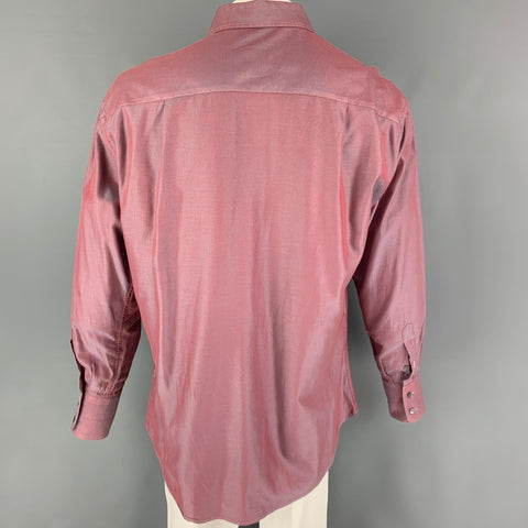 GUCCI by TOM FORD Size L Red Blue Zig Zag Cotton Long Sleeve Shirt