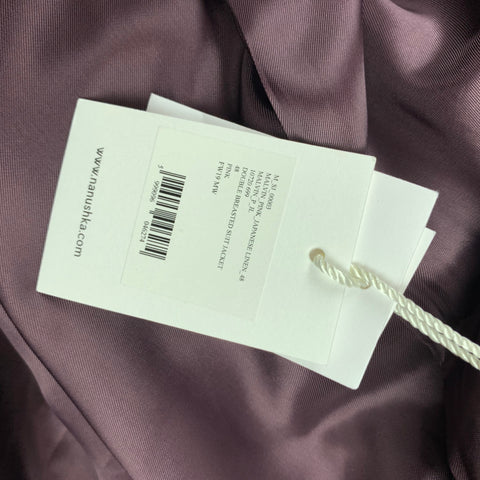 NANUSHKA F/W 19 Size 38 Rose Ramie Blend Double Breasted Sport Coat