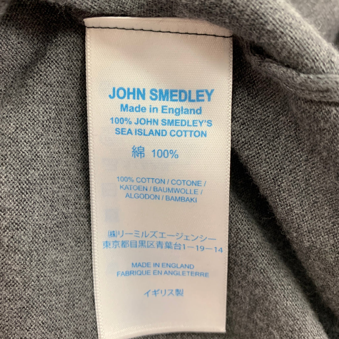 JOHN SMEDLEY Size XL Gray Cotton Buttoned Polo