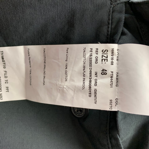 WOOSTER + LARDINI Size 32 Charcoal Cotton / Flax Button Fly Pleated Shorts
