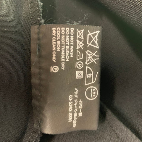 PRADA Size 4 Black Viscose & Acetate Pleated Tulip Skirt