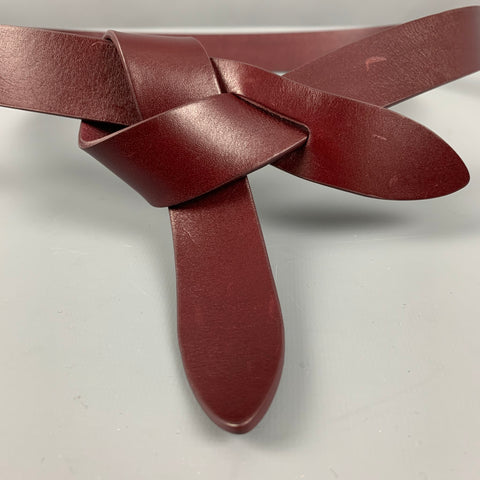 ISABEL MARANT Waist Size L Burgundy Leather Belt