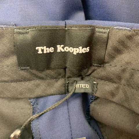 THE KOOPLES Size 32 Blue Wool Zip Fly Dress Pants