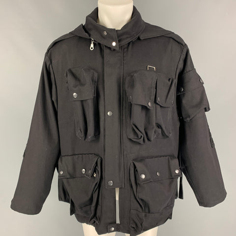 MARGINAL CHARACTERS Size S Black Patch Pockets Jacket