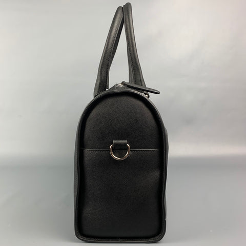 ROYCE Black Textured Leather Handmade Weekender Bag