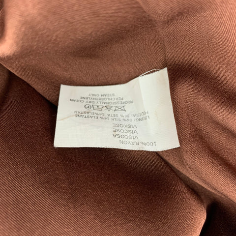 MISSONI Size 2 Brown Blue Knitted Rayon Dress