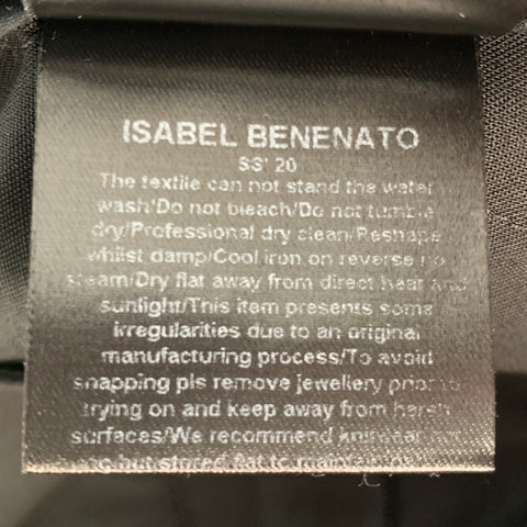 ISABEL BENENATO SS20 Size 38 Black Wool Sleeveless Coat
