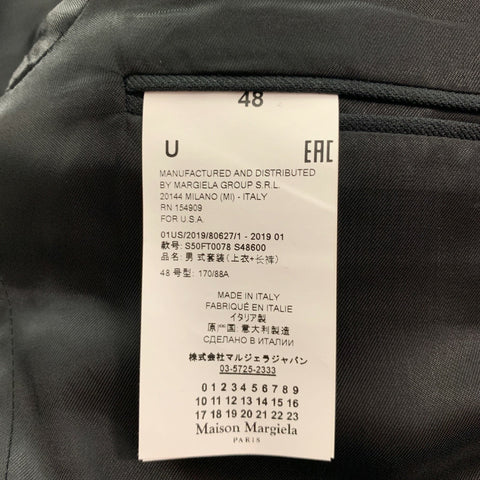 MAISON MARGIELA Taille 38 Smoking à revers cranté en polyester uni noir