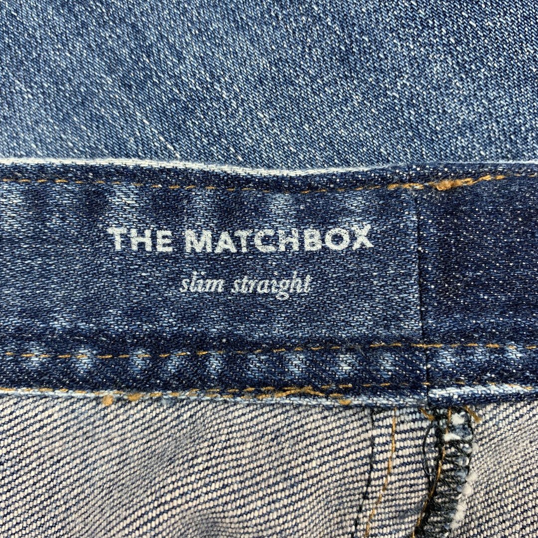 ADRIANO GOLDSCHMIED The Matchbox Size 36 Indigo Washed Cotton / Polyurethane Zip Fly Jeans
