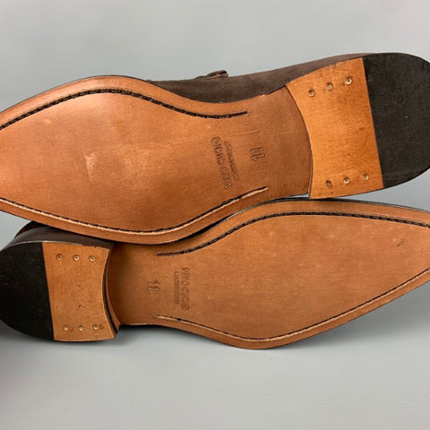 BARNEY'S NEW YORK Size 11 Brown Suede Leather Slip On Loafers
