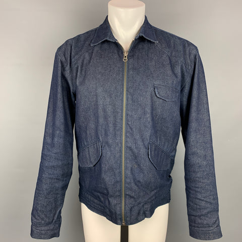 WON HUNDRED JEANS Wayne Talla M Chaqueta bomber vaquera índigo