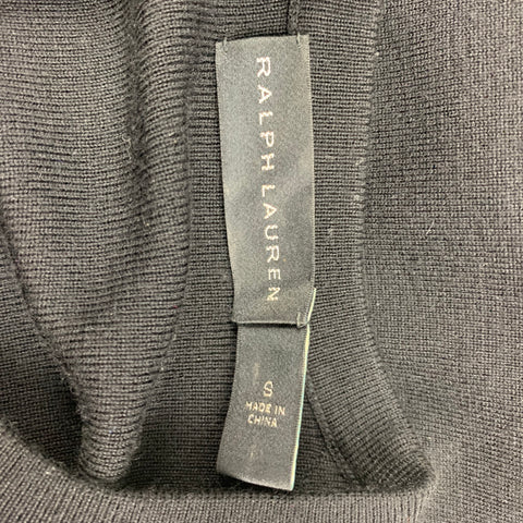 RALPH LAUREN Size S Black Wool Blend Crew-Neck Pullover