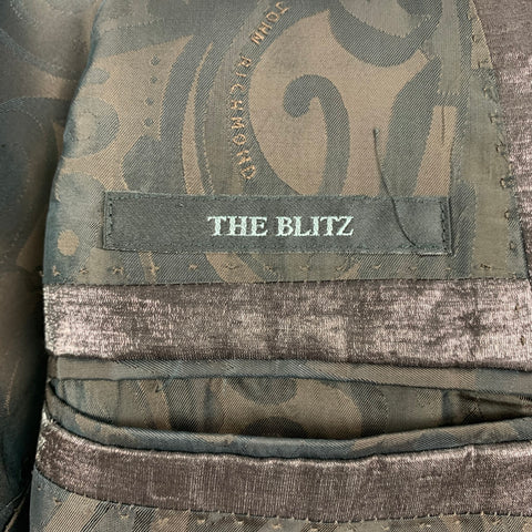 JOHN RICHMOND The Blitz Size 42 Brown Metallic Peak Lapel Sport Coat