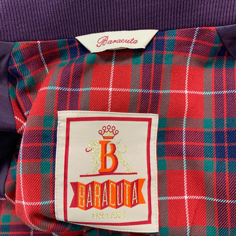 BARACUTA Talla 38 Chaqueta con cremallera de algodón burdeos